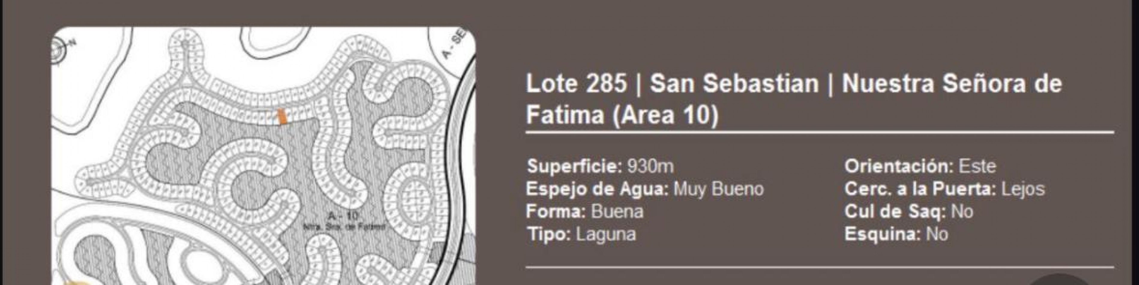 Lote San Sebastian- Nuestra señora de Fatima